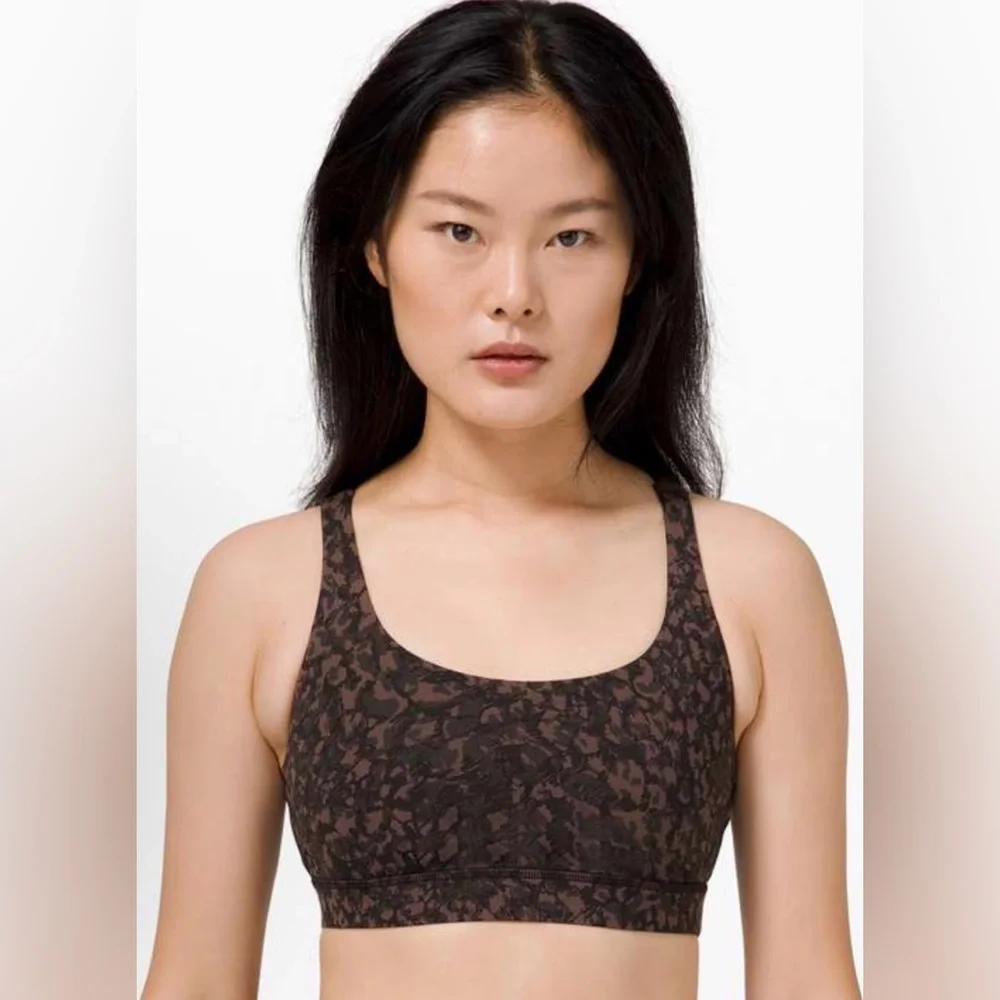 Lululemon Energy Bra Medium Support, B-D Cup Wild Thing Camo Brown Earth Multi 6